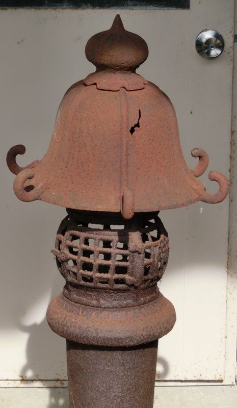 Antique Japanese Iron Standing Garden Lantern C.1920
