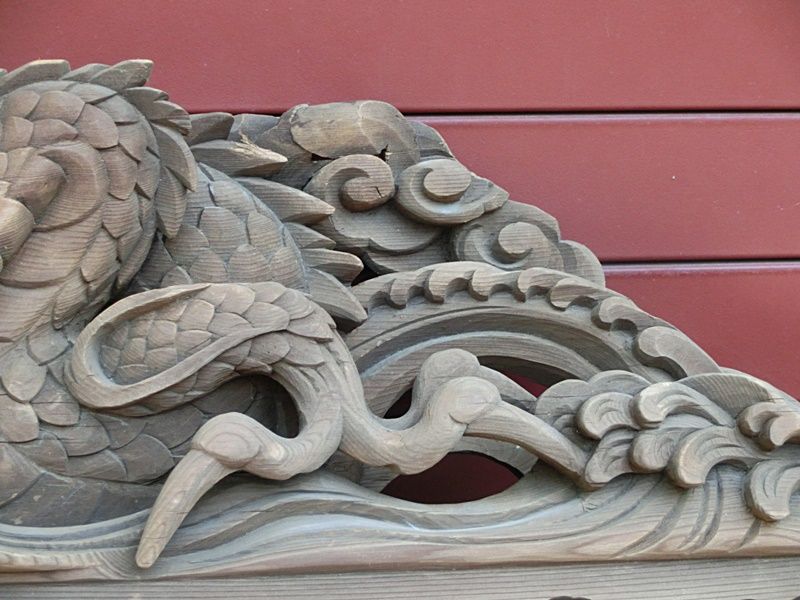 Antique Japanese Buddhist Temple Dragon Carving C.1900