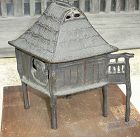 Antique Japanese Bronze Taisho Period Tea House Koro