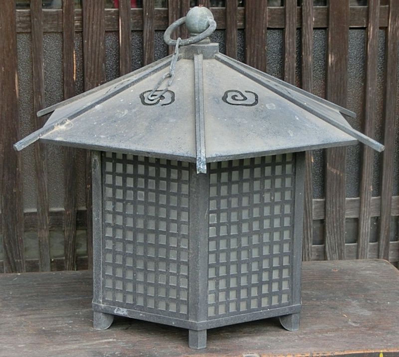 Antique Japanese Bronze Buddhist Temple Lantern C.1950