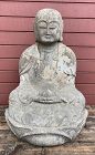 Antique Japanese Stone Jizo Buddha  C.1880