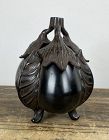 Antique Japanese Bronze 'Koro' Eggplant incense Burner