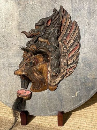 Antique Japanese Bugaku Mask Ca. 1820