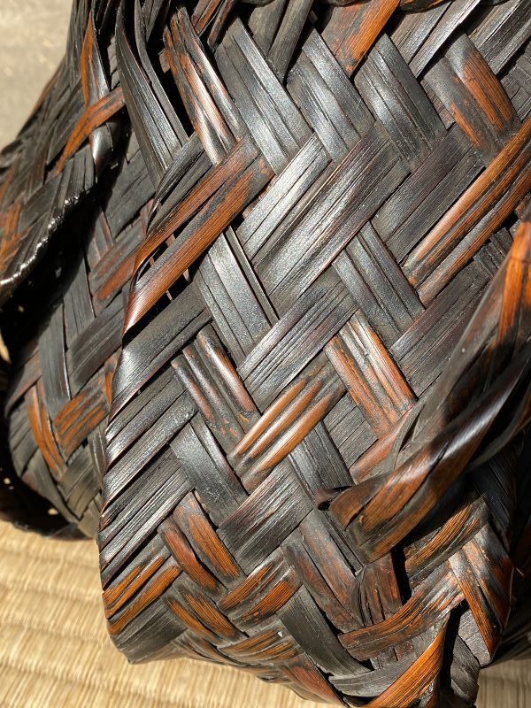 かものふらわー Antique Japanese Bamboo Flower Basket (item #1474409)