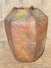 Antique Japanese Tamba Ceramic Vase, Signed