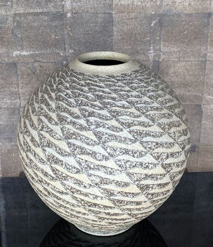 Contemporary Norio Azuma Modern Art Deco Ceramic Vase
