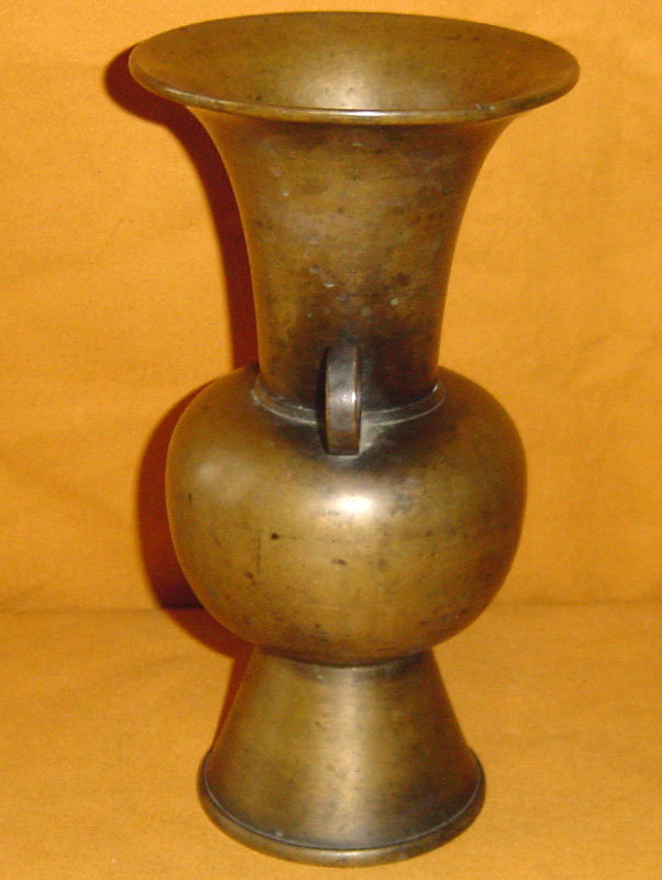 Antique Meiji Period Japanese Bronze Flower Vase c.1900