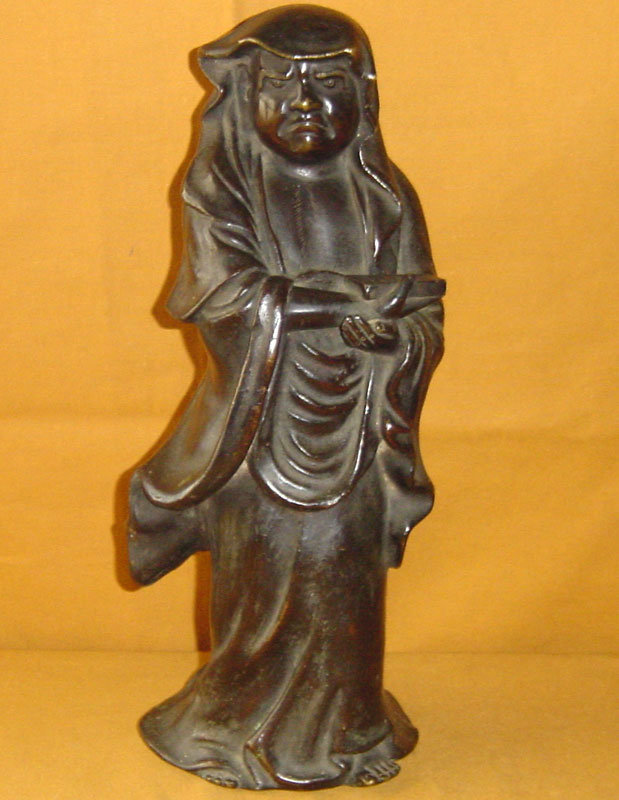 Meiji Period Antique Japanese Bronze Buddhist Daruma