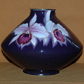 Taisho Period c.1920 Signed Ando Cloissone Vase