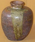 Meiji Period Japanese Antique Shigaraki Storage Jar