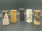 5 types of glaze cups by Sadamitsu Sugimoto Japanese great master