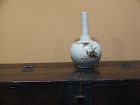 18th century Joseon White porcelain Long neck vase Iron glaze picture