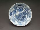 17th MING Jingdezhen blue & white flower pattern small bowl