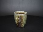 Karatsu ashes covered Japanese style tea cup by Dohei Fujinoki