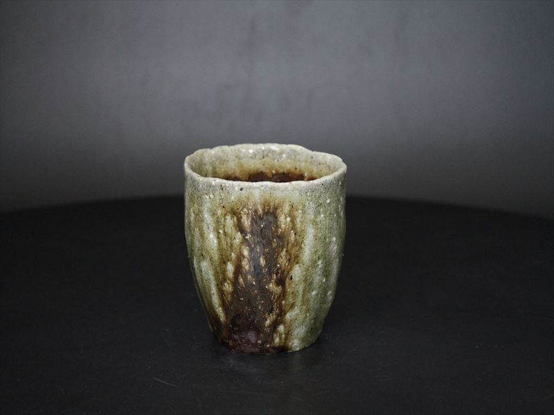 Karatsu ashes covered Japanese style tea cup by Dohei Fujinoki