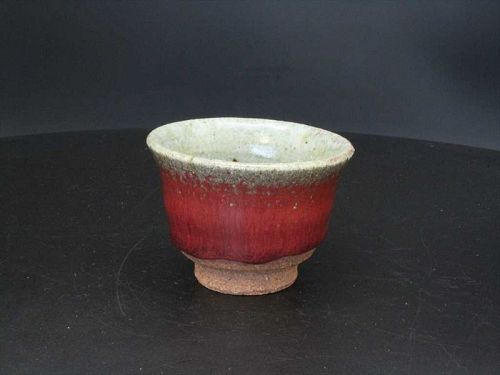 Copper glaze tea cup by the expert Junri Hamada