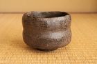 New excellent work Black Raku chawan by the master Sadamitsu Sugimoto