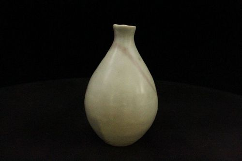 Celadon "Tokkuri" sake bottle by great master Sadamitsu Sugimoto