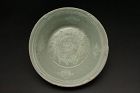 12th cent. Korea Gotyeo dynasty Celadon with white inlay shallow bowl