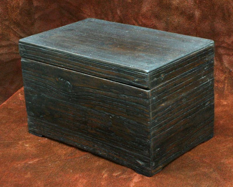 Inkstone Box with Beautiful Deep, Dark Paulownia Grain