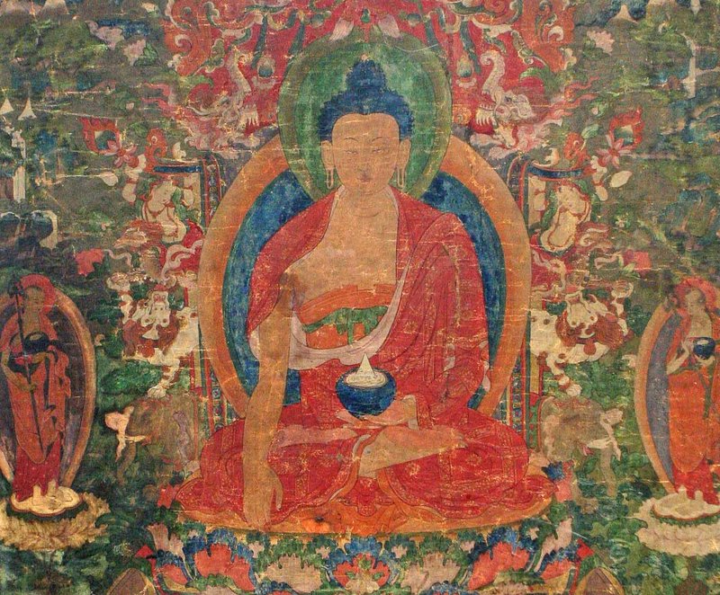 17th Century Tibetan Bhaisajyaguru Thangka
