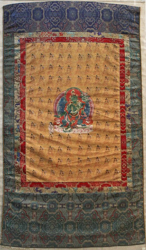 17th Century Tibetan Green Tara Thangka