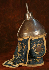 18th Century Chinese Helmet with Original Embroidery