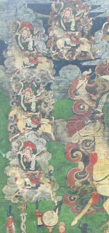 18th Century Mongolian Thangka of a Guardian Deity