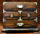 Woman's Accessory Box with Beautiful Persimmon Drawers