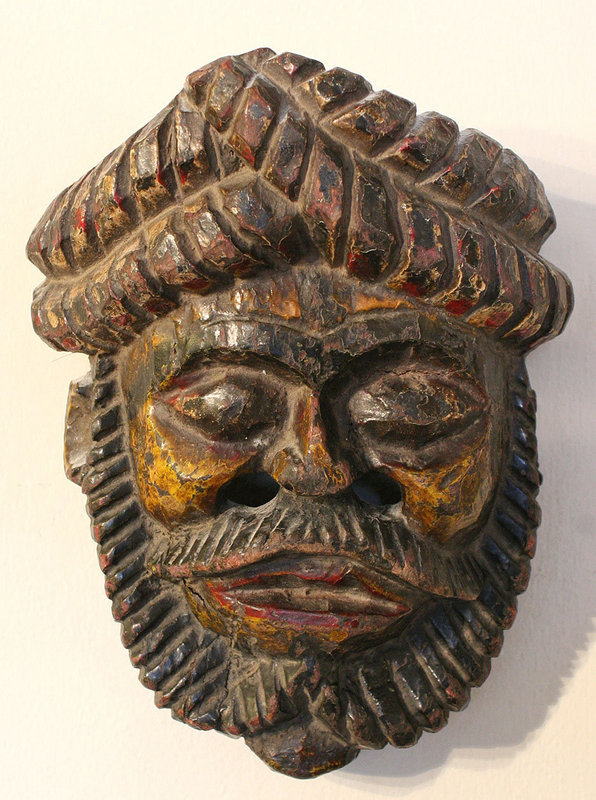 Fine Nepalese Mask of a Rare Type with Pigments