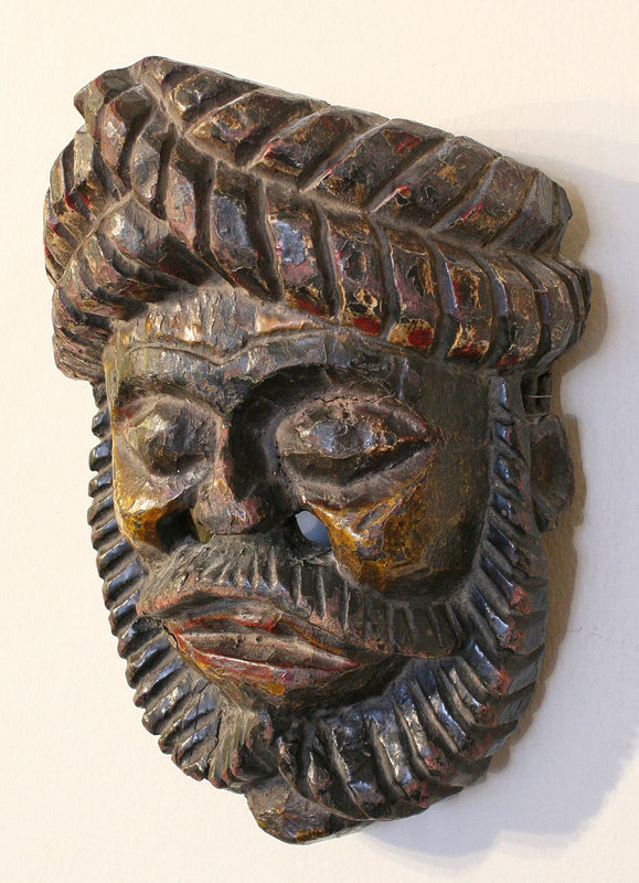 Fine Nepalese Mask of a Rare Type with Pigments