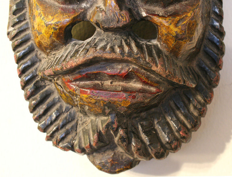 Fine Nepalese Mask of a Rare Type with Pigments
