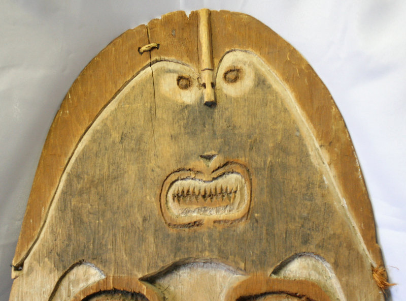 New Guinea Asmat Tribe War Shield