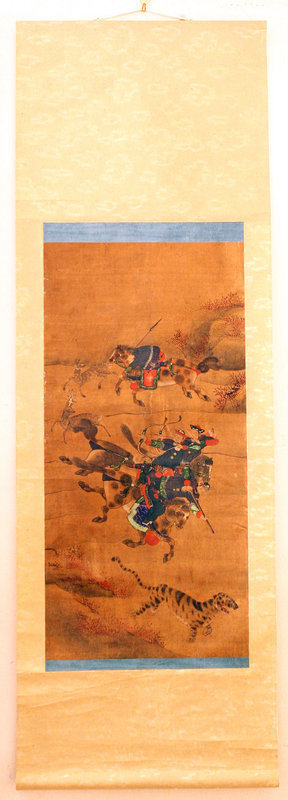 Joseon Dynasty Korean Tiger Hunting Painting