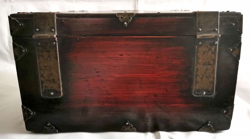 Beautiful and Rare 19th Century Korean Elm Wood Document Box