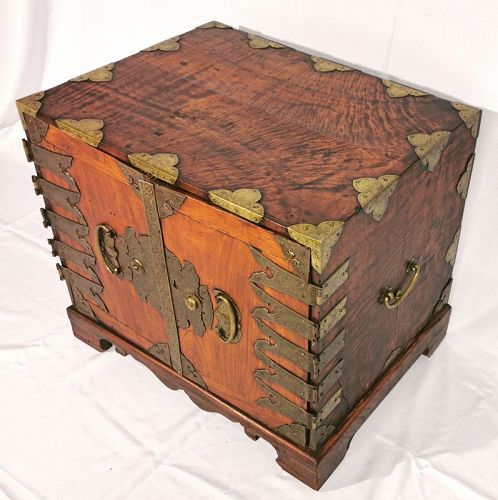 Beautiful Korean Antique Wood Safe with Fine Grain