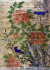 19th Century Bird and Flower Painting w/Symbols of Love and Prosperity