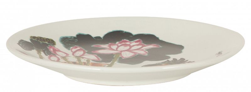 Rare Porcelain Plate by Kim Ki Chang aka Unbo