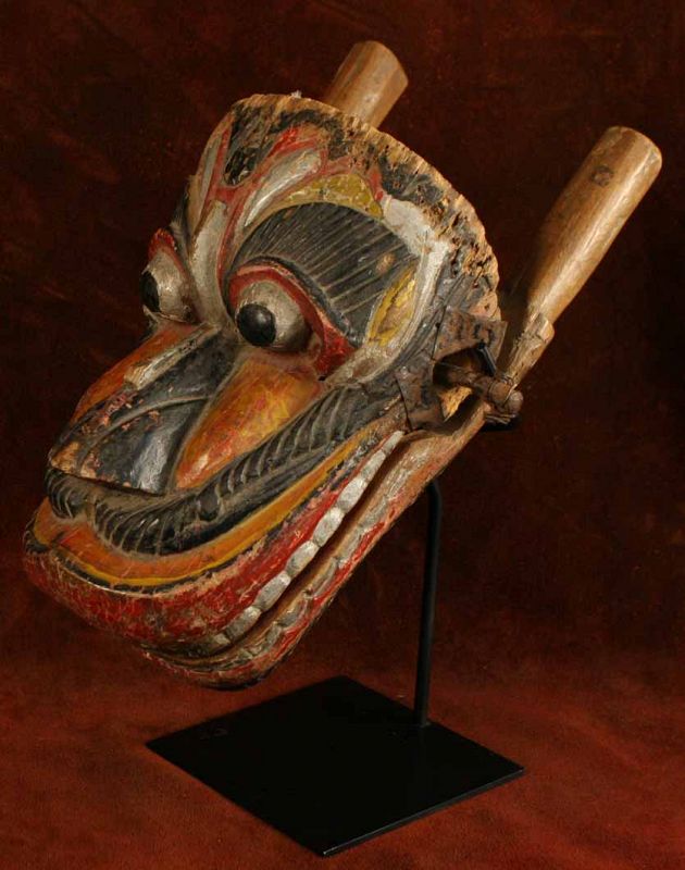 Fine Old Balinese Barong Mask Best known antique example on the market