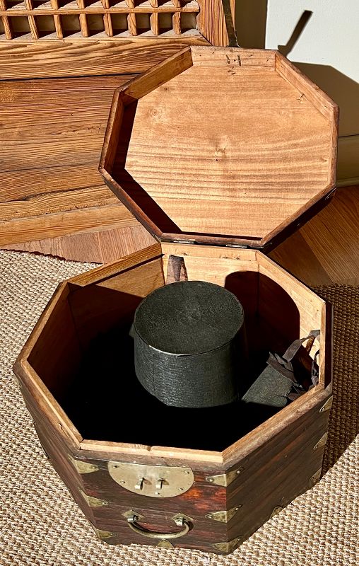 19th Century Korean Hat Box made entirely of Exotic Paulownia