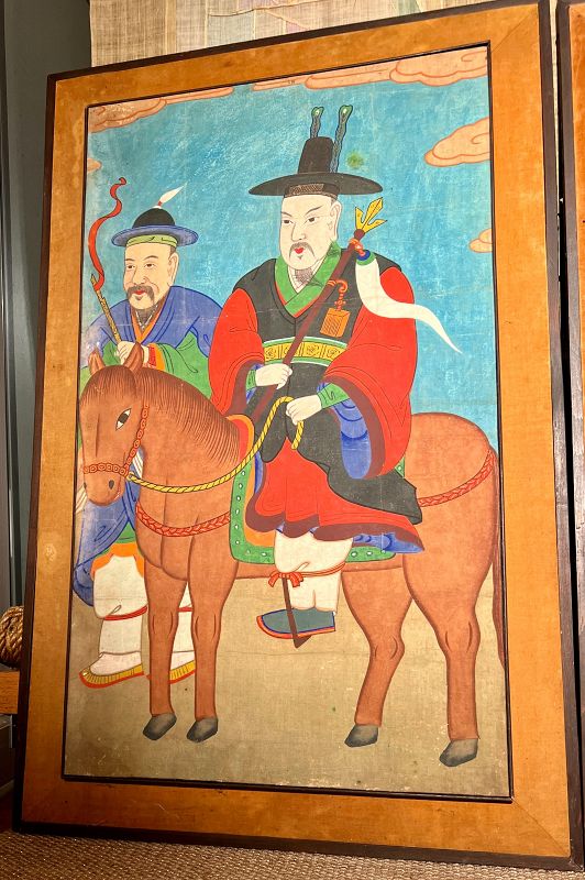 The Only Joseon Era Shaman Paintings for sale anywhere, Very Rare Pair