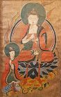 Rare 19th Century Korean Painting of the Medicine Buddha, Yak Bul