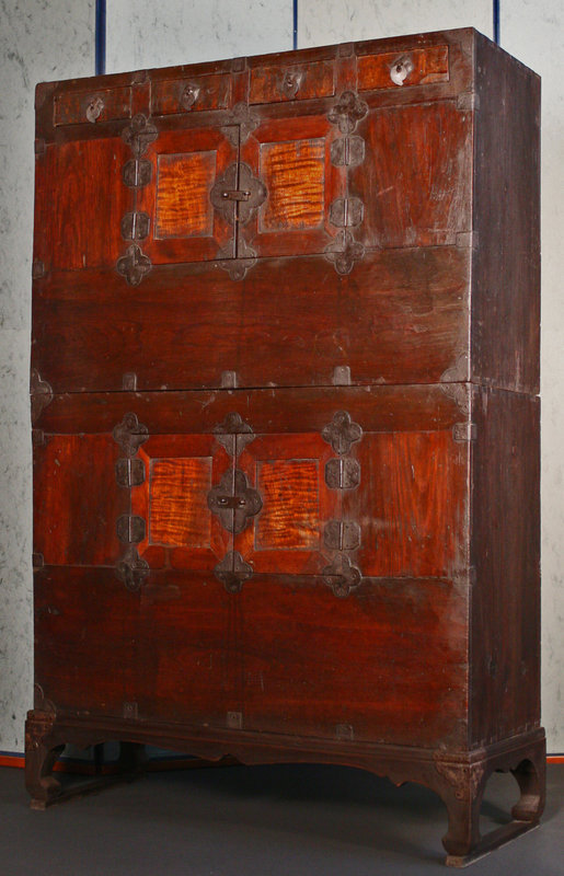 Rare, Old Two Unit Stacked Chest of Maple and Pine