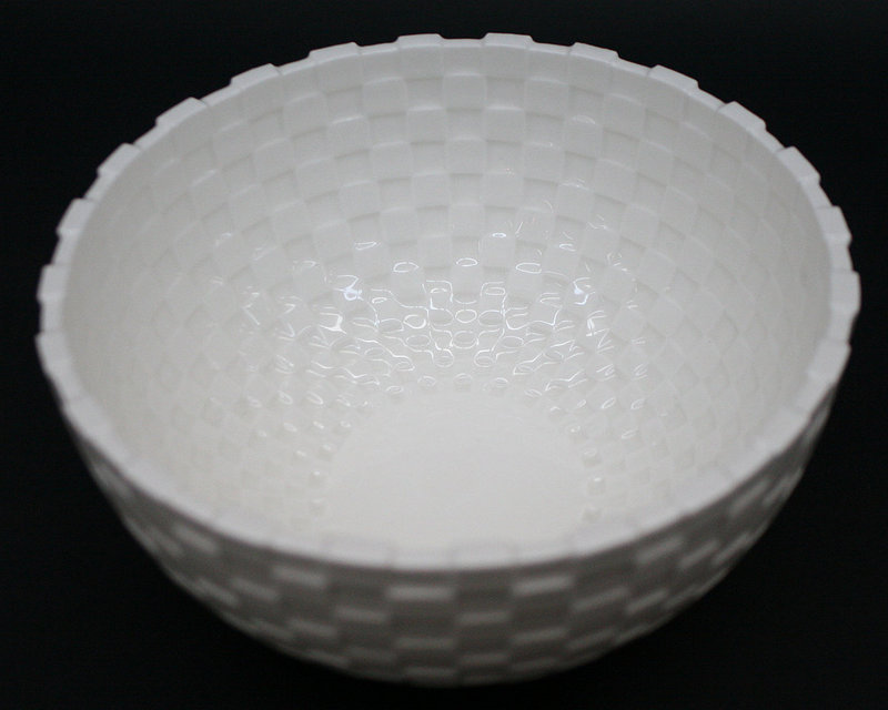 Porcelain Cube Bowl by Lee Min Kyu