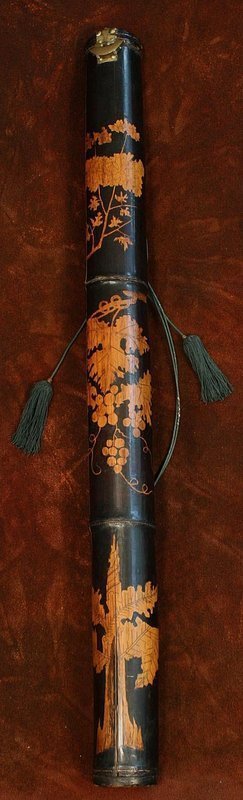 Rare Korean Black Lacquered Arrow Case, Quiver