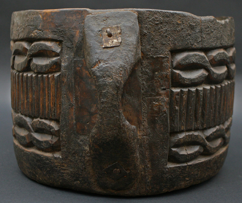 18th Century Tibetan Wood Vessel with Handles