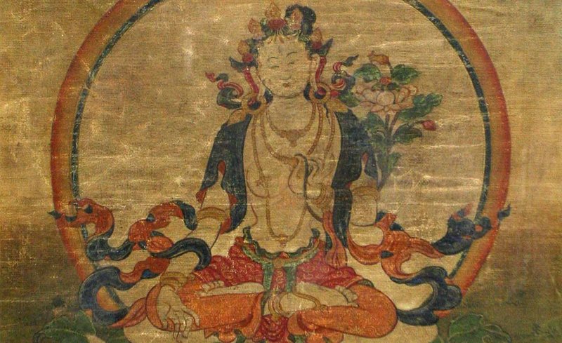 17th Century White Tara Tibetan Thangka