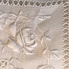 Embroidered Edwardian Twin Bed Linen Sheets Pair