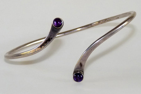 Early Modernist Ed Levin Vintage Amethyst Bracelet