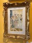 French Artist Maurice Brianchon 1899-1979 ”Carnival” Pastel 16” x 9”